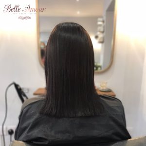 glossy straight cut