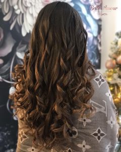 long bouncy curls