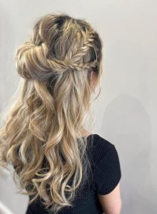 prom hair blonde