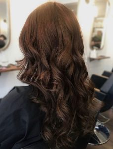 Brunette waves red undertone