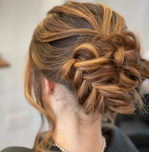 blonde updo