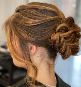 red haired updo