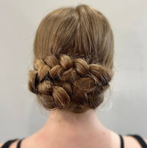 braided blonde updo